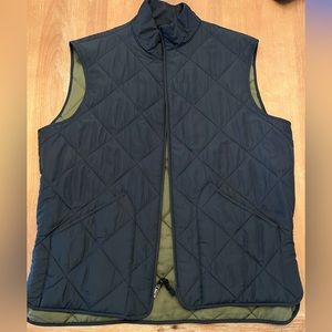 J. Crew Mens Quilted Vest Black Size Large